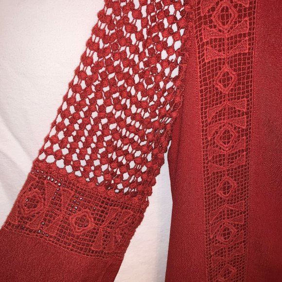 ASTR The Label Long-Sleeve Red/Orange Dress - Picture 5 of 6